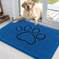 OLANLY Dog Door Mat for Muddy Paws 30x20, Paw Print Design Chenille Mud Mat