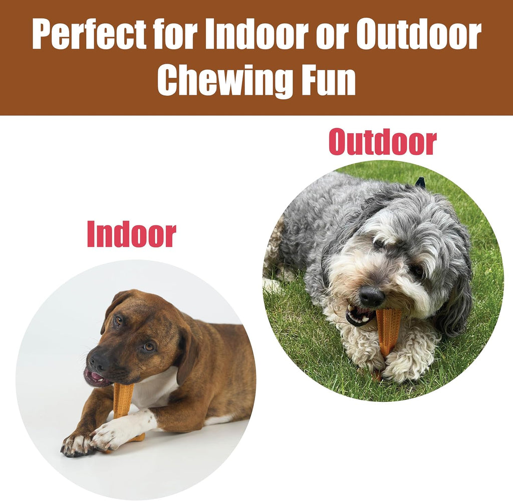 SPOT Bam-Bones Plus T Bone - Bamboo Fiber & Nylon, Durable Long Lasting Dog Chew for Aggressive Chewers – Toy for Dogs & Puppies Under 60lbs, Non-Splintering, 6in, Allergen Free Peanut Butter Flavor