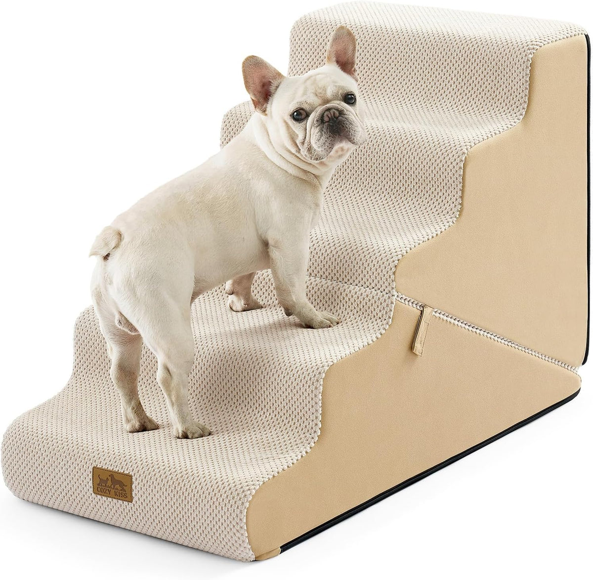 COZY KISS Dog Stairs for Small Dogs, 5-Step 2-in-1 Dog Steps,22.4" H