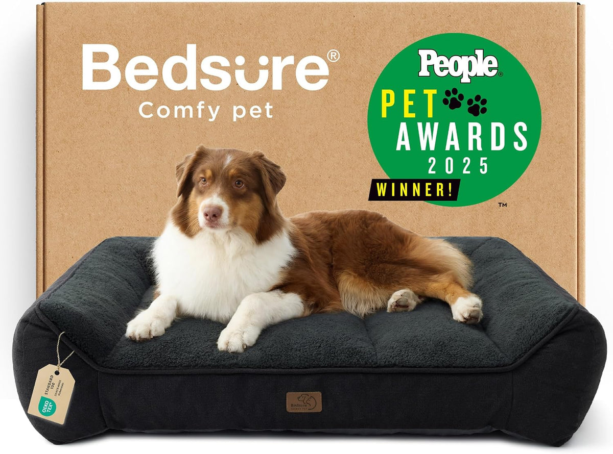 Bedsure SupportMax® Extra Thick Orthopedic Dog Beds Large Sized Dog