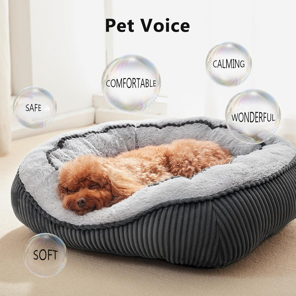 Washable Dog Bed for Small Cat Dogs, Warm Calming Anti-Slip