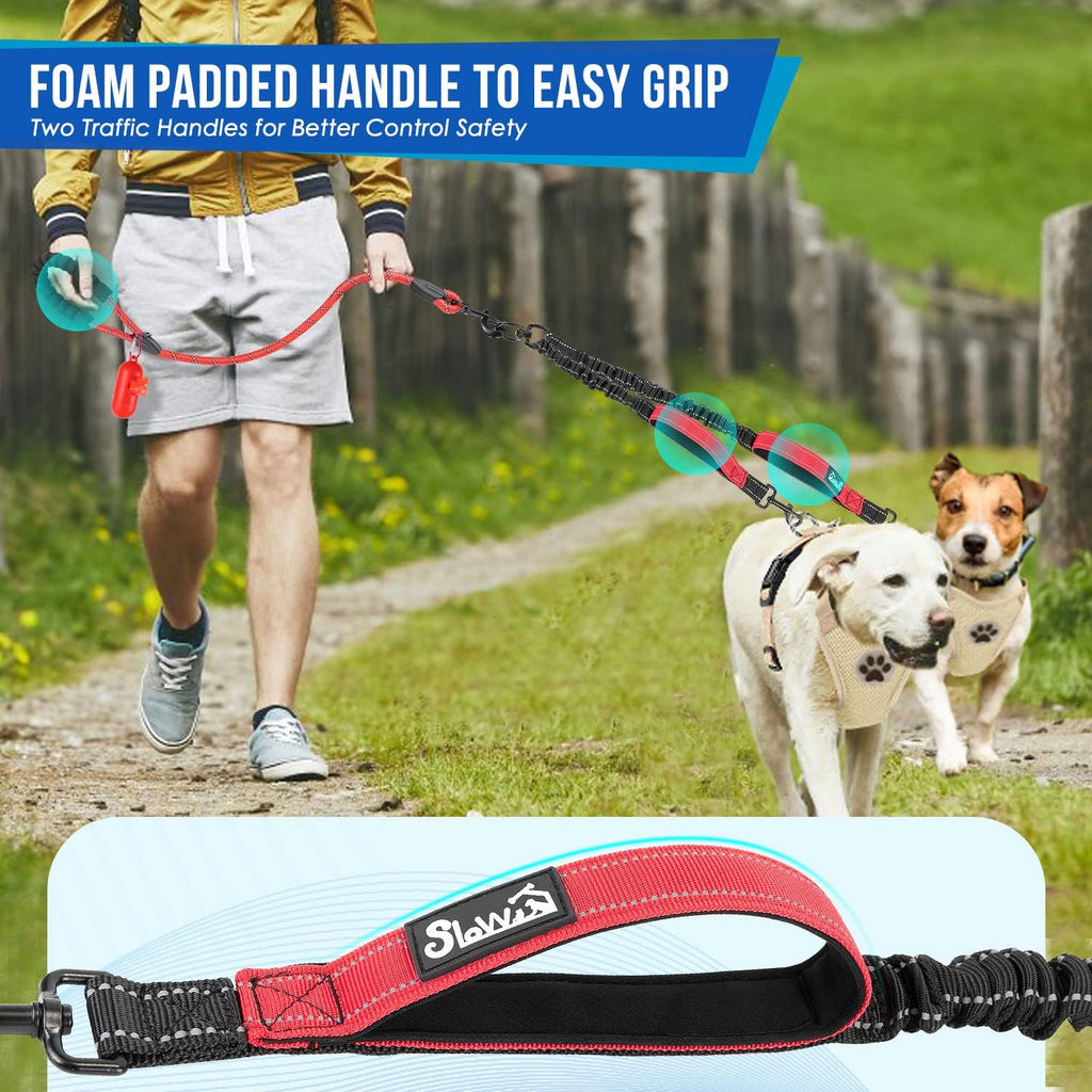 Lukovee Double Dog Leash, Heavy Duty Lead, No Tangle, M