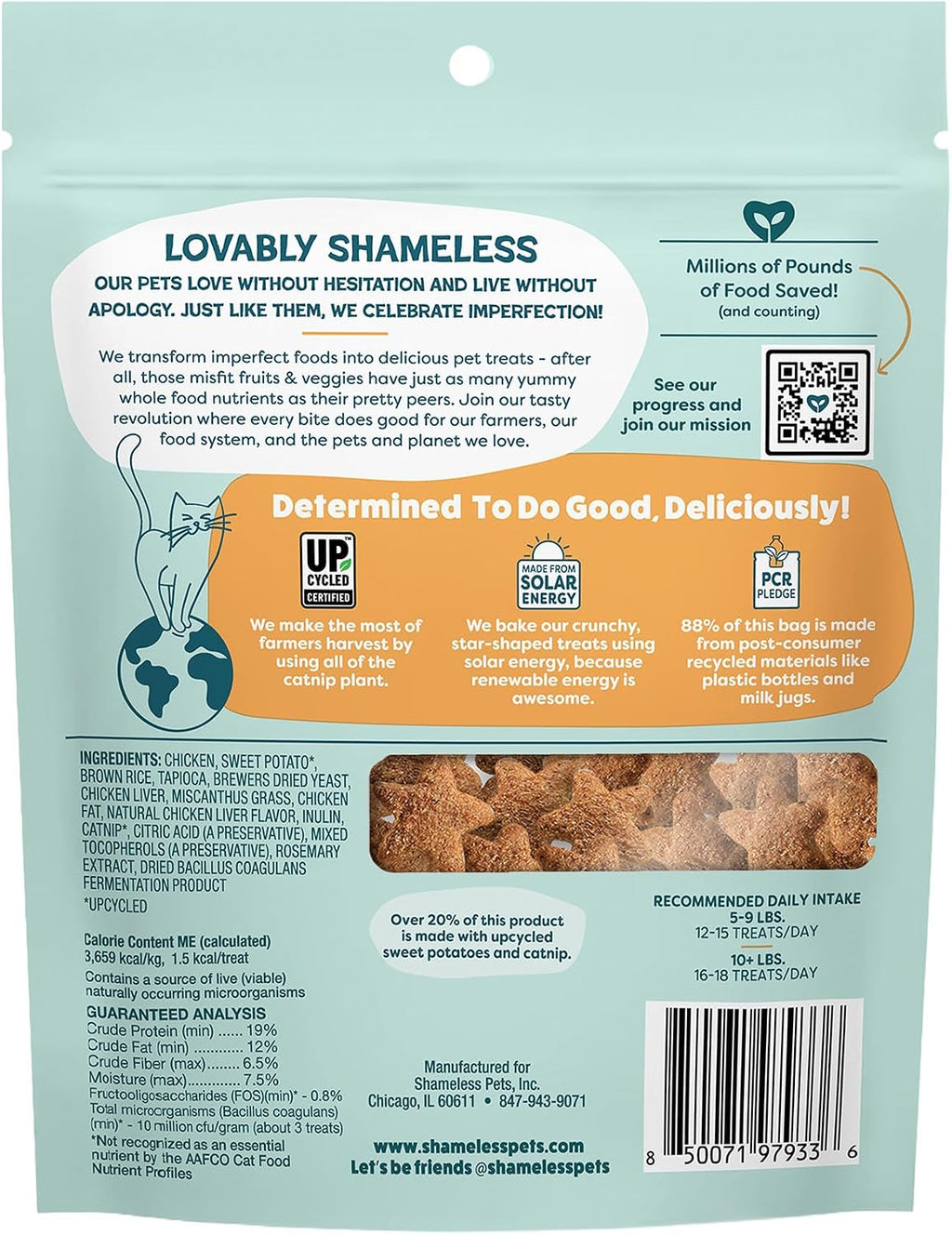 Shameless Pets Catnip N Chill Chicken Liver Crunchy Cat Treats, 5 oz