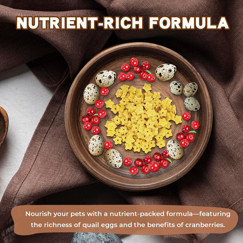 Freeze Dried Quail Egg Yolk & Cranberry Cube Cat & Dog Treats Biscuits