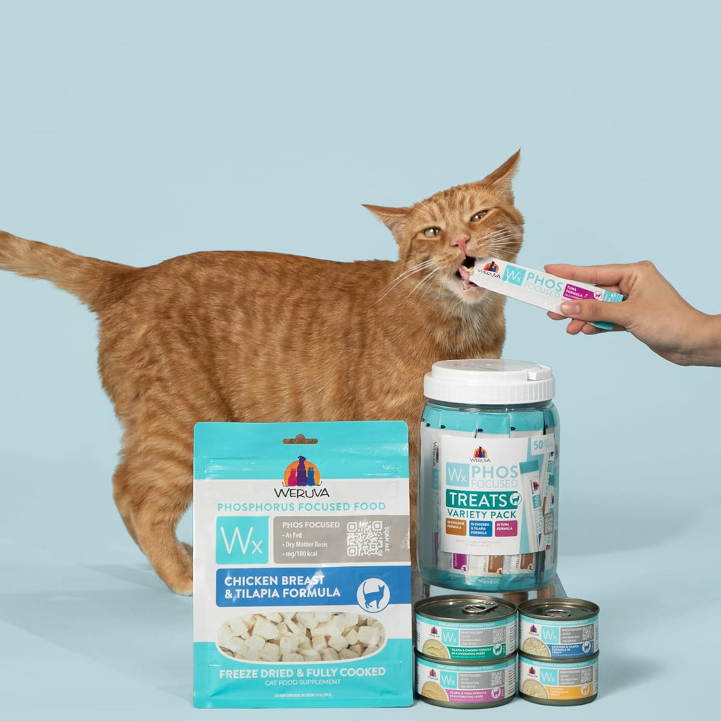 Weruva Wx Phos Focused, Tuna Formula Lickable Cat Treats, 0.5oz Tube, Pack of 50