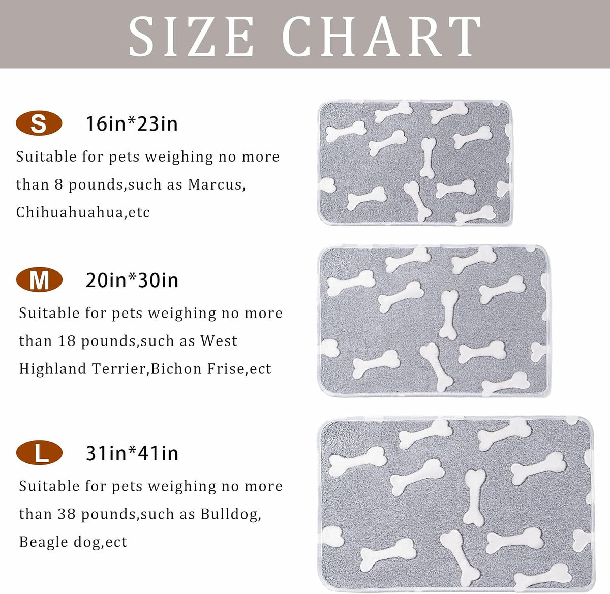 1 Pack 3 Blankets for Dog Puppy Cat (Medium 30x20'', Star, Bone, Love)
