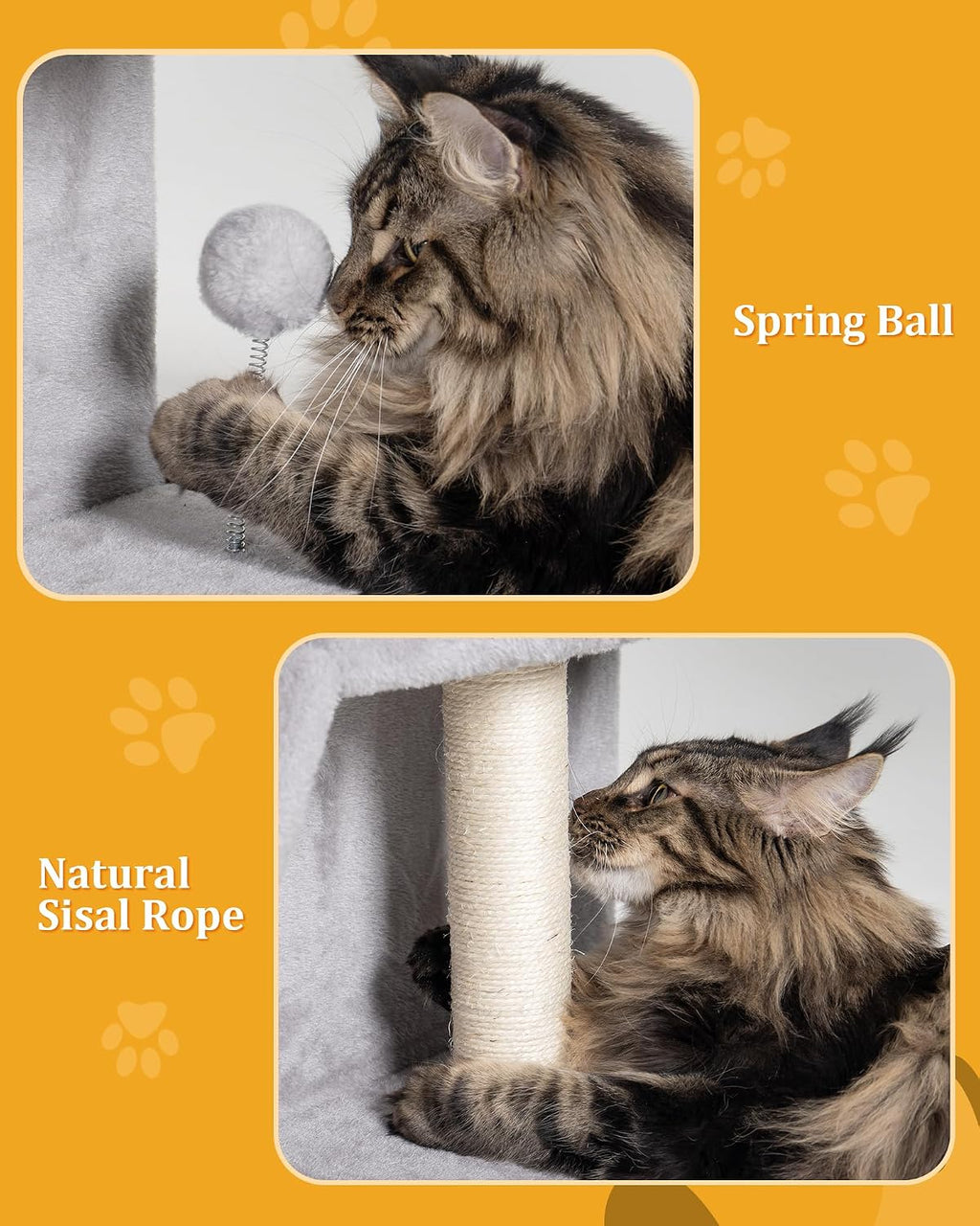 Aechonow Cat Tree Tower for Large Cat, Cat Bed House with Large Perch