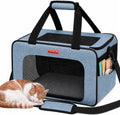 Soft-Sided Cat Dog Pet Travel Carrier Airline Approved Medium Blue