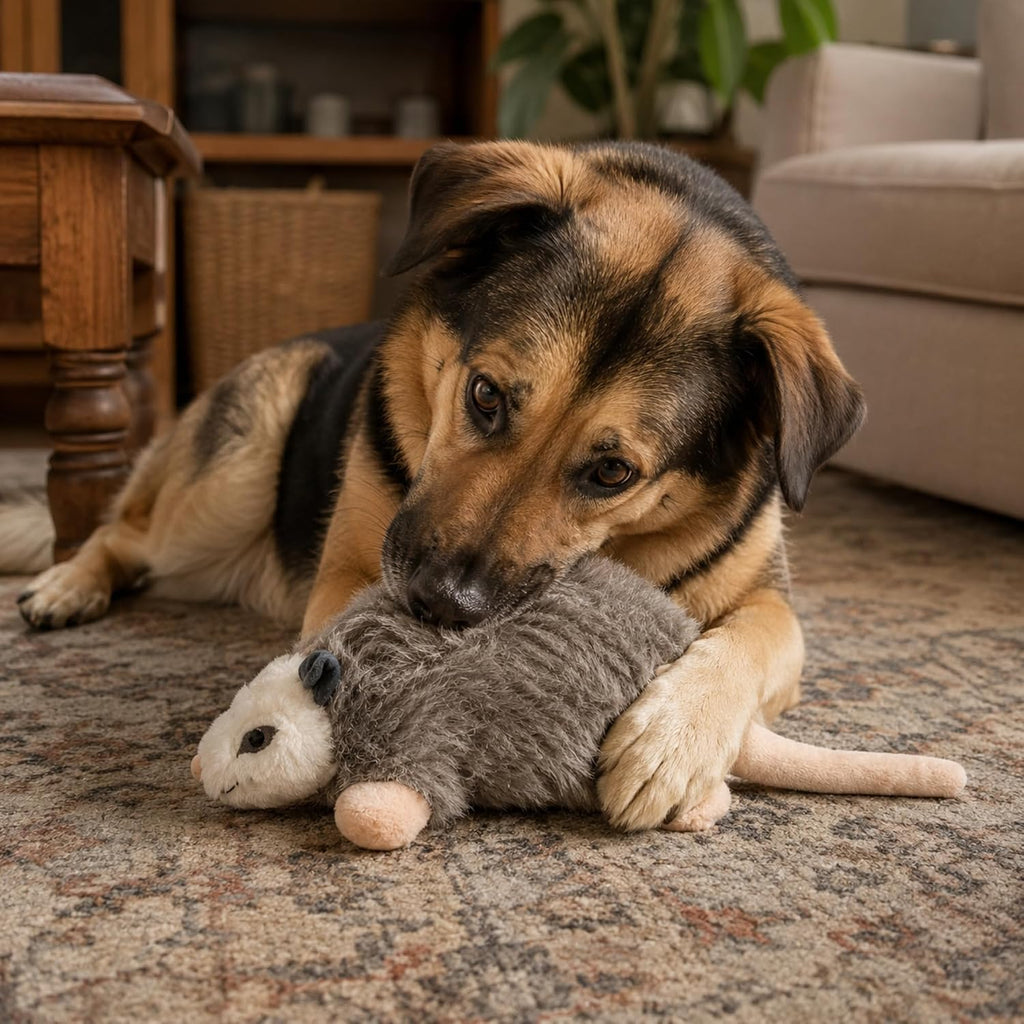 SPOT Woodland Collection Possum Dog Toy – 15” Plush Squeaky Dog Toy with Grunting Squeaker, Durable Stuffed Animal for Medium and Large Dogs