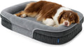 Bedsure LPlus 360°Oval Bolster Orthopedic Dog Beds Large Sized Dog,38" Grey