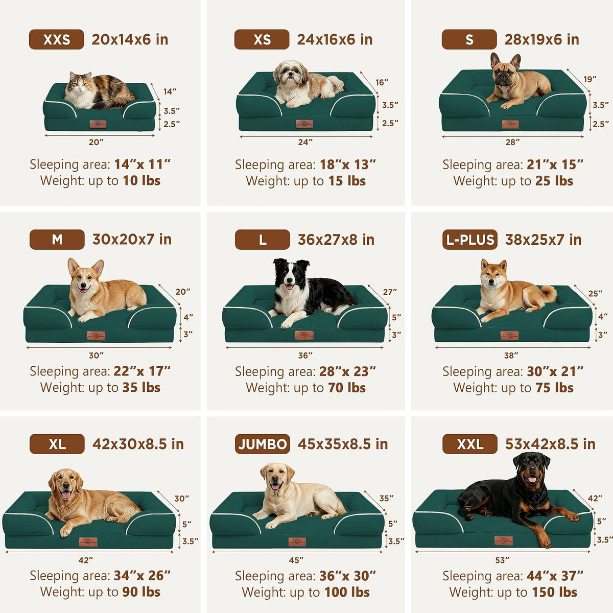 Comfort Expression Waterproof Orthopedic Dog Beds for Large Sized Dog