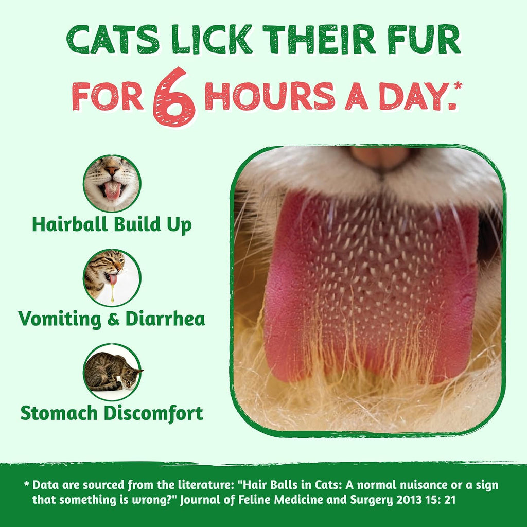 Just Try 16 oz Feline Grass Treats Salmon Flavor Hairball Treats for Cats