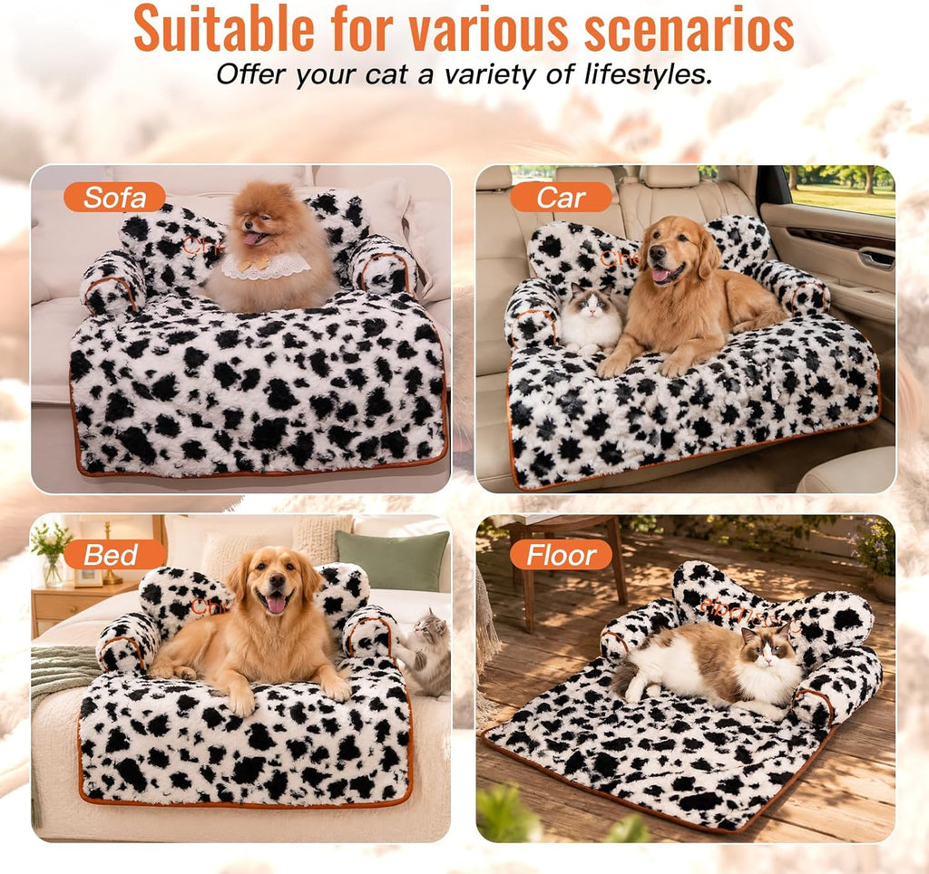 CHEERPALS Calming Dog Bed Mat with Neck & Head Support for Indoor Cats