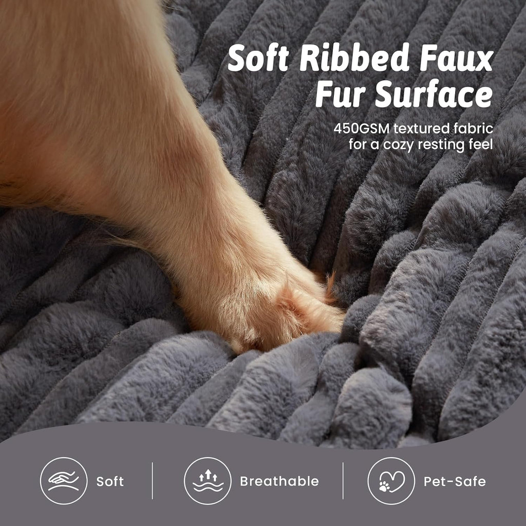 COZY KISS Orthopedic Washable Dog Bed for Medium Dogs, Removable, Dark Grey