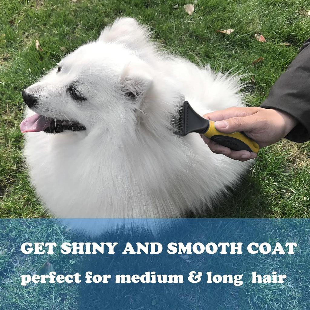 Matt Splitters Tool – Effective Mat Remover and De-matting Comb for Long-Haired Dogs, Cats, Rabbits – Regular 12+23 Teeth Design 