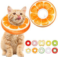 Cat Cone Collar Soft, Adjustable Cat Recovery Cone (Orange, S)