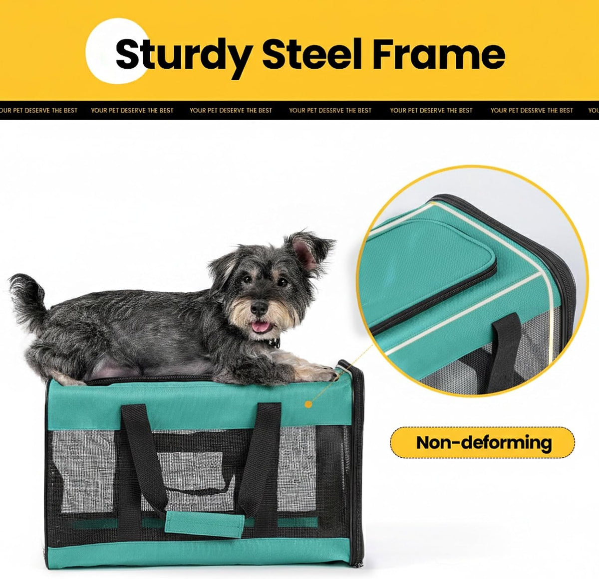 Conlun Dog Carrier Soft Sided, Large Cat Carrier up to 20 Lbs,Turq L