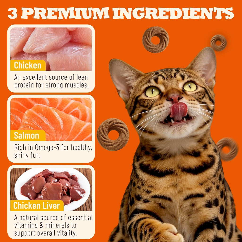 9 oz Salmon Treats for Cats with ensitive Stomach Omega-3