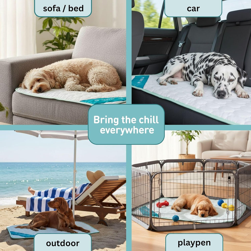 INSPECTOR TAIL Dog Cooling Mat, Indoor & Outdoor, XXL Self Cooling Pad