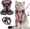 Cat Harness and Leash for Walking,Airtag Cat Harness and Leash Set with Integrated Hidden type Air Tag Holder,Escape Proof Reflective Adjustable Vest Harnesses with Apple Air Tag Case for Cats,Puppies