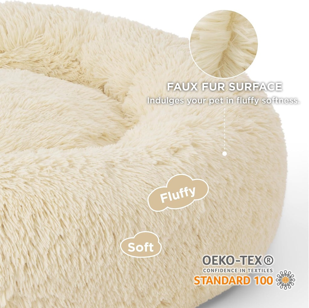 Bedsure Calming Dog Beds Large Sized Dog Donut Washable Pet Bed,36ins