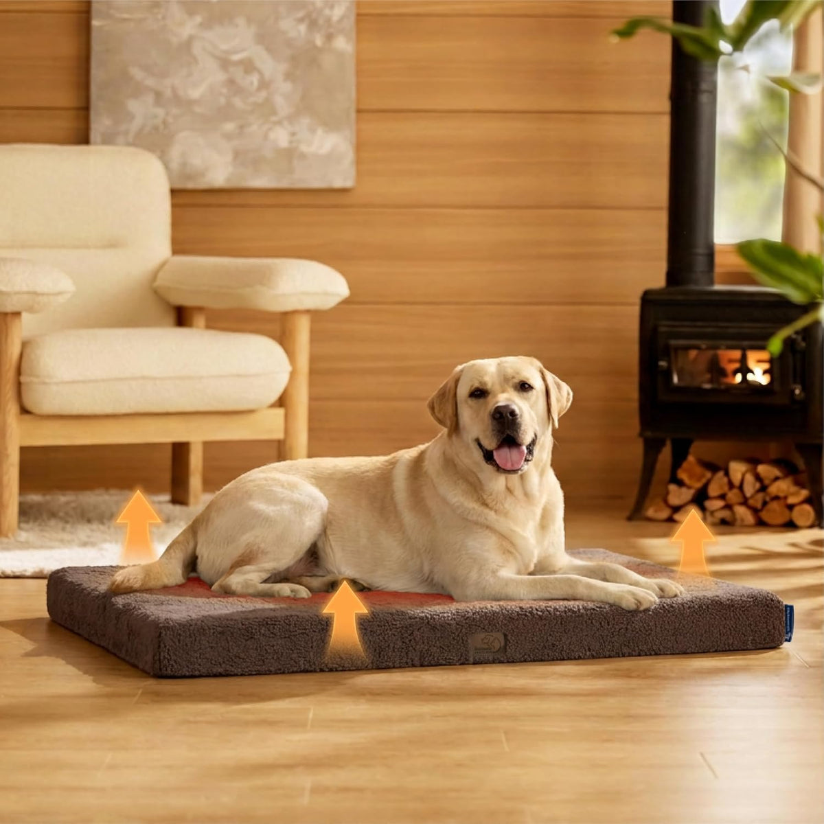 Bedsure XL Self Warming Dog Bed, Extra Large with Washable Cover, 44 Inch