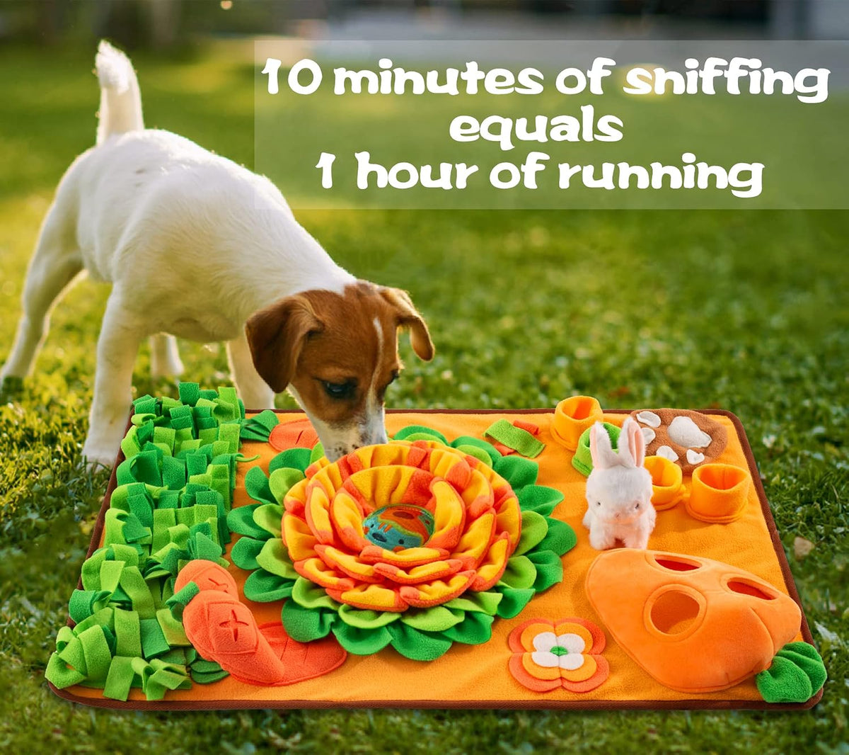 Pet Snuffle Mat for Dogs Sniff Mat Nosework Feeding Mat Slow Feeder Interactive Dog Puzzle Toys for Training and Stress Relief Encourages Natural Foraging Skills (29.5''x18.9'')