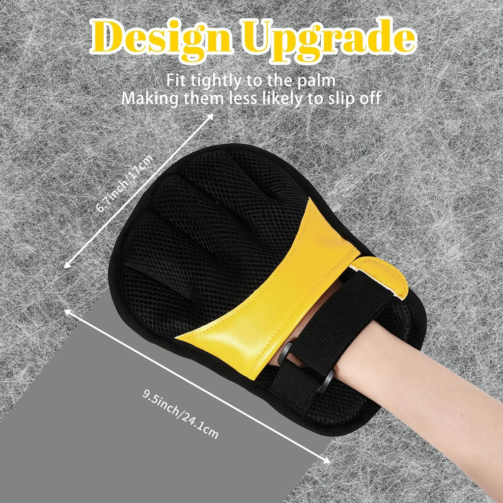 Pet Hair Remover Gloves Yellow Gold Static Hair Remover Reusable for Clothing, Sofa, Car Seat