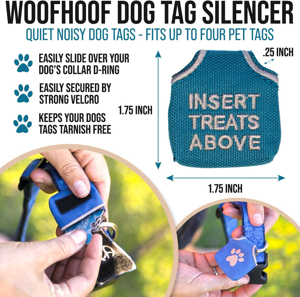 Woofhoof Dog Tag Cover (Brown Insert Treats Above)