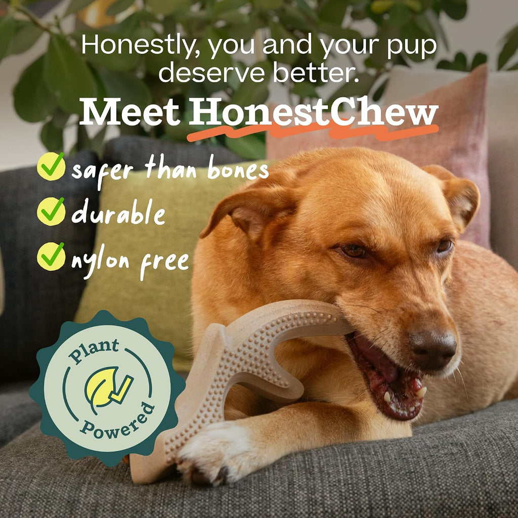 WOOF HonestChew Duo Dog Chew Toy Set for Dogs 25-60 lbs
