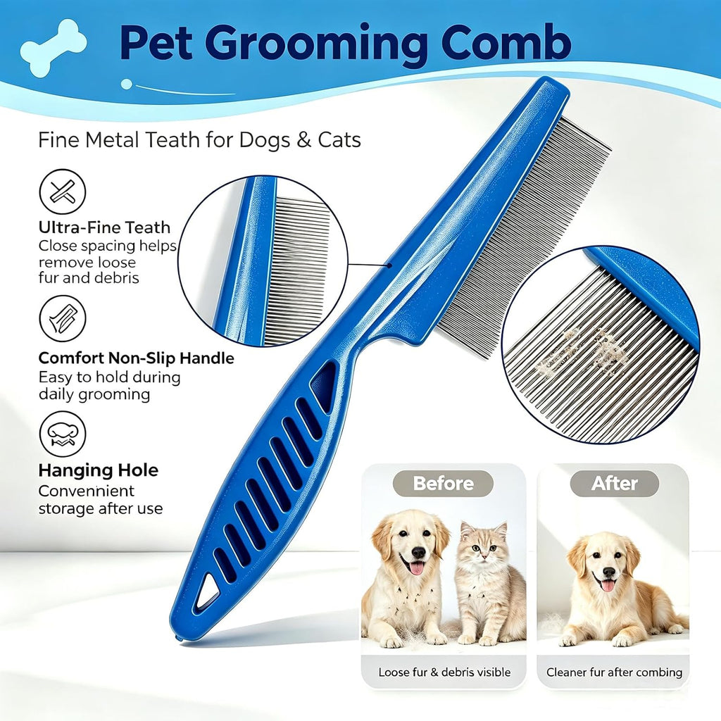 Dog Brush for Shedding,Pet Slicker Hair Brush Kit in One Bag 8 PCS