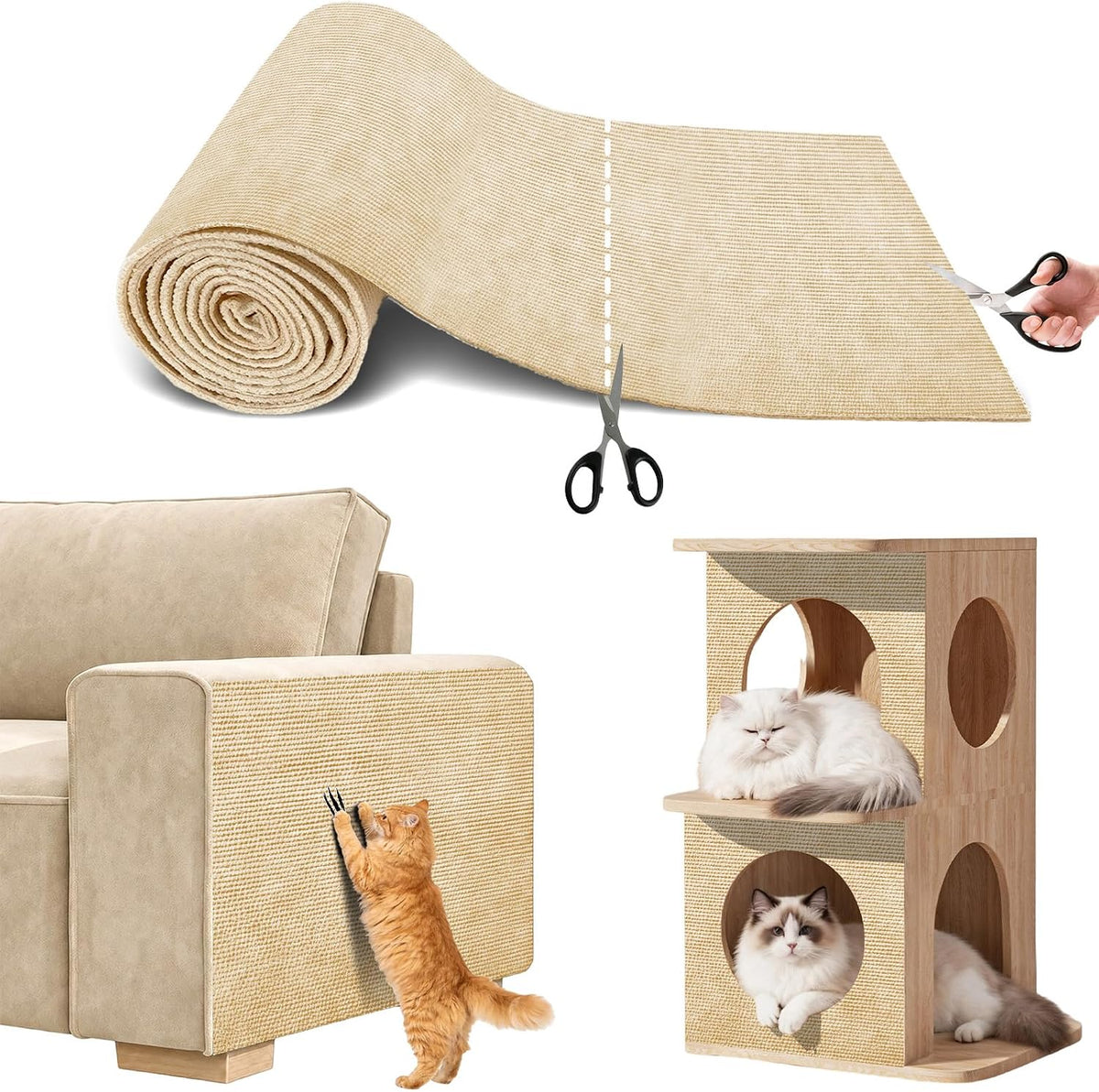 78.7x15.8In Cat Scratch Mat for Couch, Anti Scratch Furniture Protector