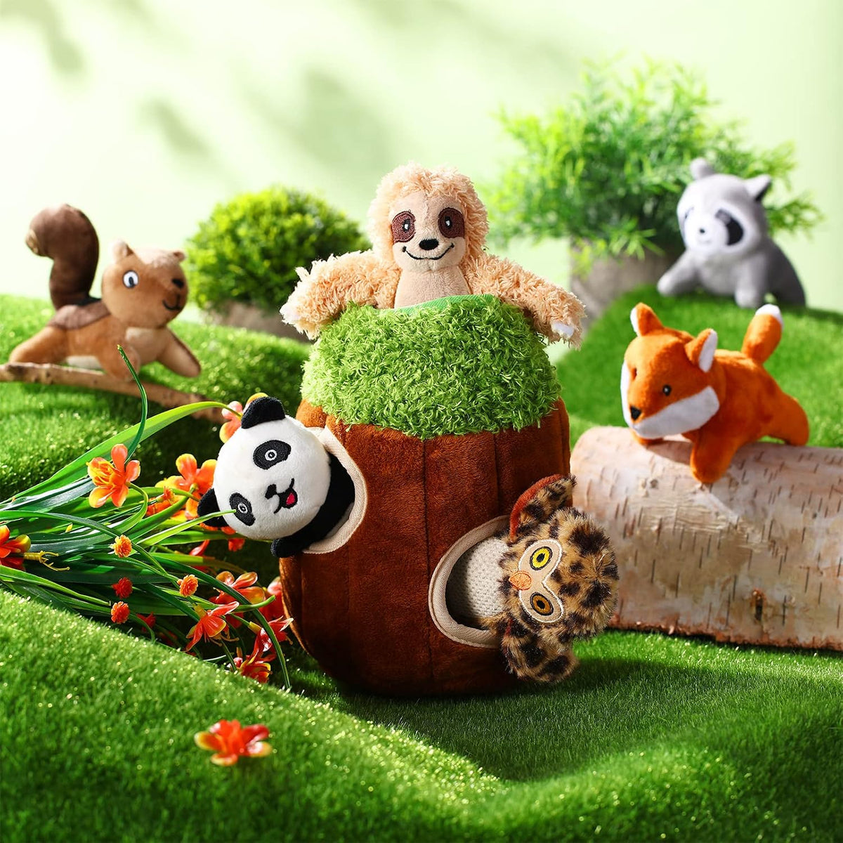 Skylety 7 Pieces Hide and Seek Dog Toys, Cute, Small