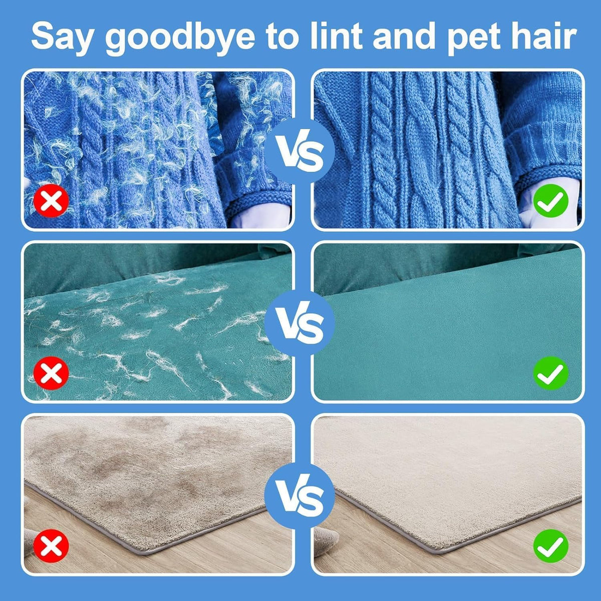 2pcs Five-Finger Electrostatic Pet Hair Removal Gloves for Cats & Dogs