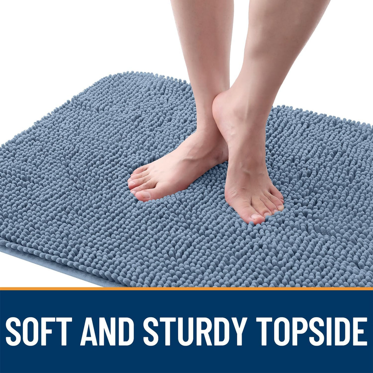 OLANLY Dog Door Mat for Muddy Paws 59x20, Super Absorbent Chenille Mud Mat