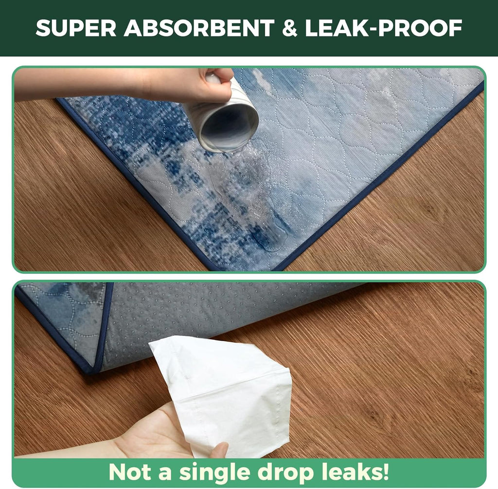 FXW Washable Pee Pads for Dogs, Super Absorbent, 39" x 63", 1 Pack | Machine washable, Non-slip backing, Fits 24"H 6-Panel FXW Rollick/Homeplus Playpens