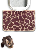 Lukamoo® Cute Cat Litter Mat (30’’x20’’), Extra-Large/XL, for Kitty Litter (Giraffe Grid)