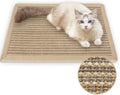 FUKUMARU Cat Scratcher Mat, 23.6 X 15.7 Inch Natural Sisal Cat Scratch Mat