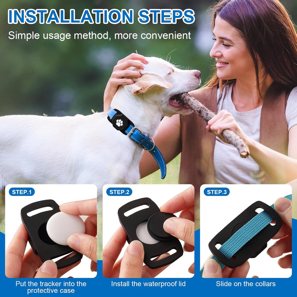 Smart Pet Tracker for Collar - Dog Tracker Pet Location Tracker with Holder