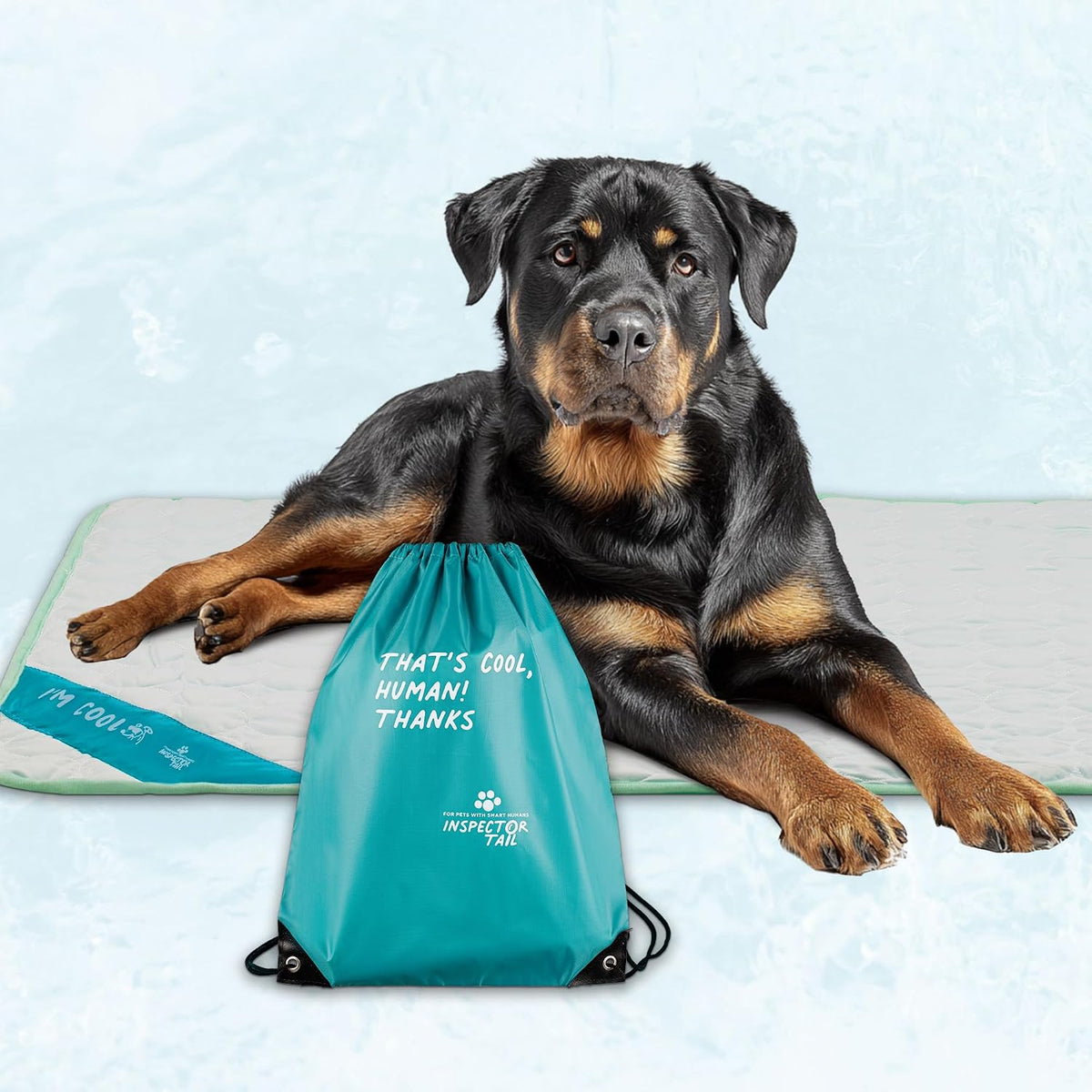 INSPECTOR TAIL Dog Cooling Mat, Indoor & Outdoor, XXL Self Cooling Pad