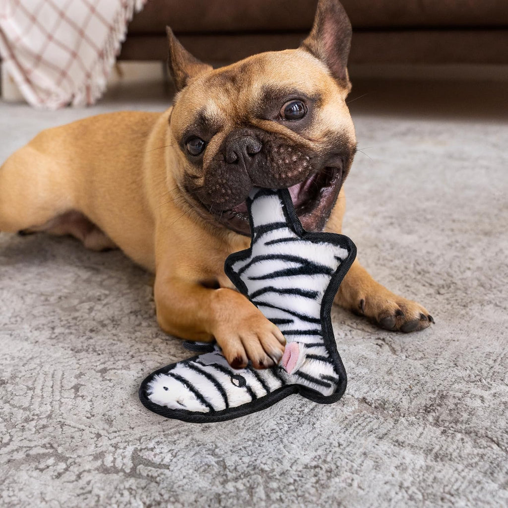 SHARLOVY No Stuffing Dog Toys Crinkle Squeaky, Long Lasting Chews for Aggressive, Durable Plush Dog Puppy Chew Toys for Teething, with 6 Tough Layers for Small Medium Large Breed-3 Pack,Small