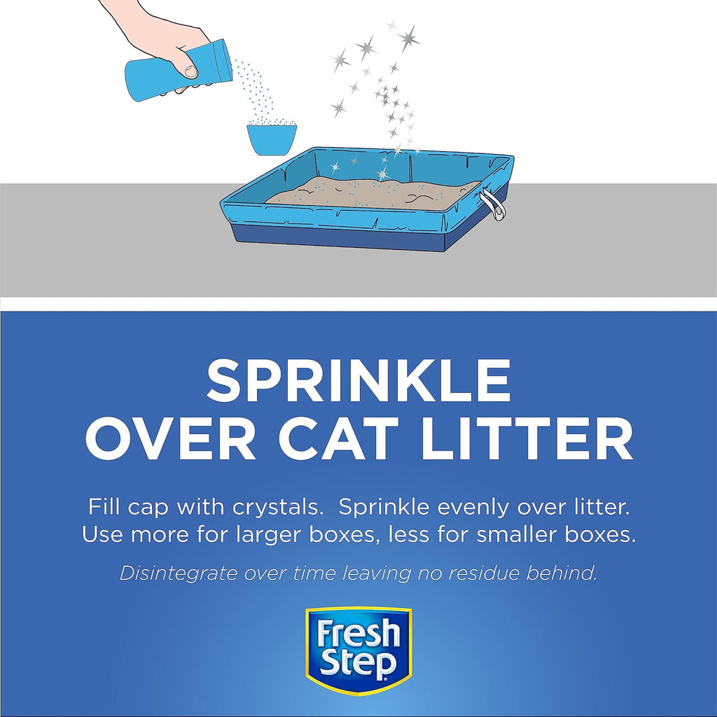 Fresh Step Cat Litter Crystals Deodorizer, Fresh Scent, 15 Oz, 12-Pack