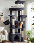 Globlazer Sturdy Cat Tree for Indoor Cats 20 lbs, S68, Dark Grey