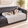 Calming Dog Couch Bed Mats with Neck and Head Support, Light Grey, XXL