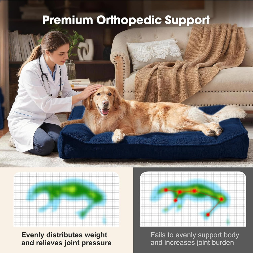 FURTIME XXL Orthopedic Dog Beds Large Sized Dog, Extra Thick Dog Couch 45"