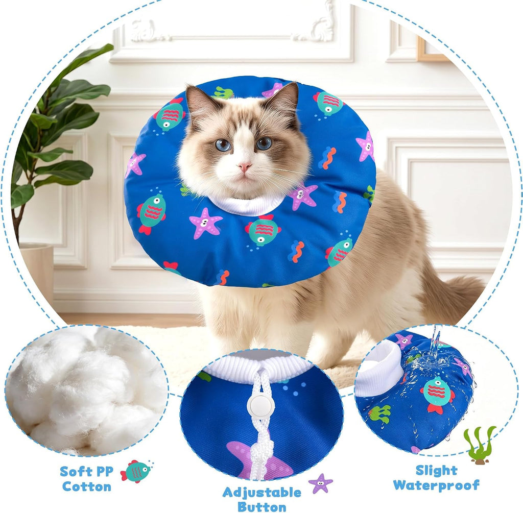 Soft Cat Cone, Medium Waterproof Cat Recovery Collar