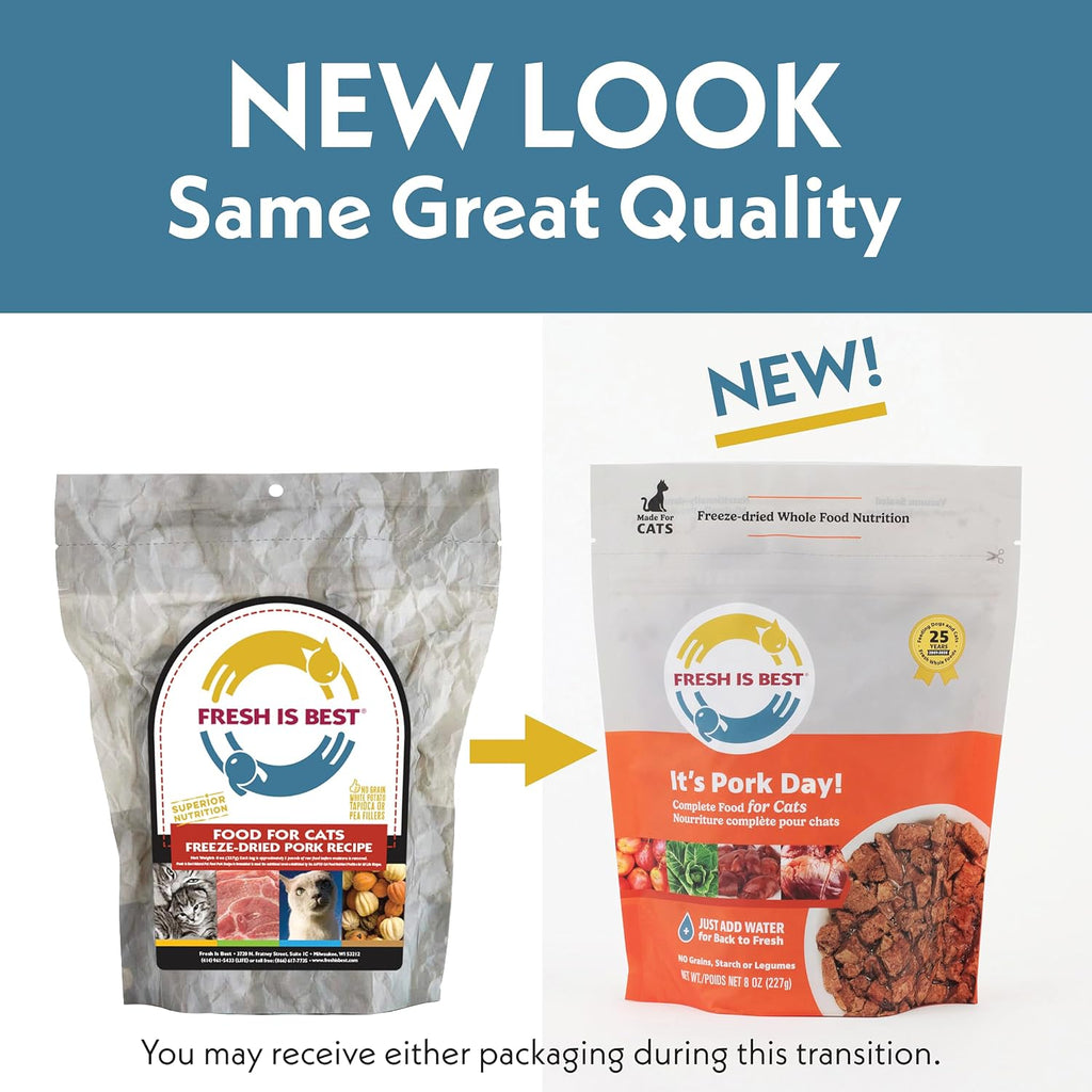 Fresh Is Best Pork Freeze Dried Cat Food – High-Protein Freeze Dried Pork