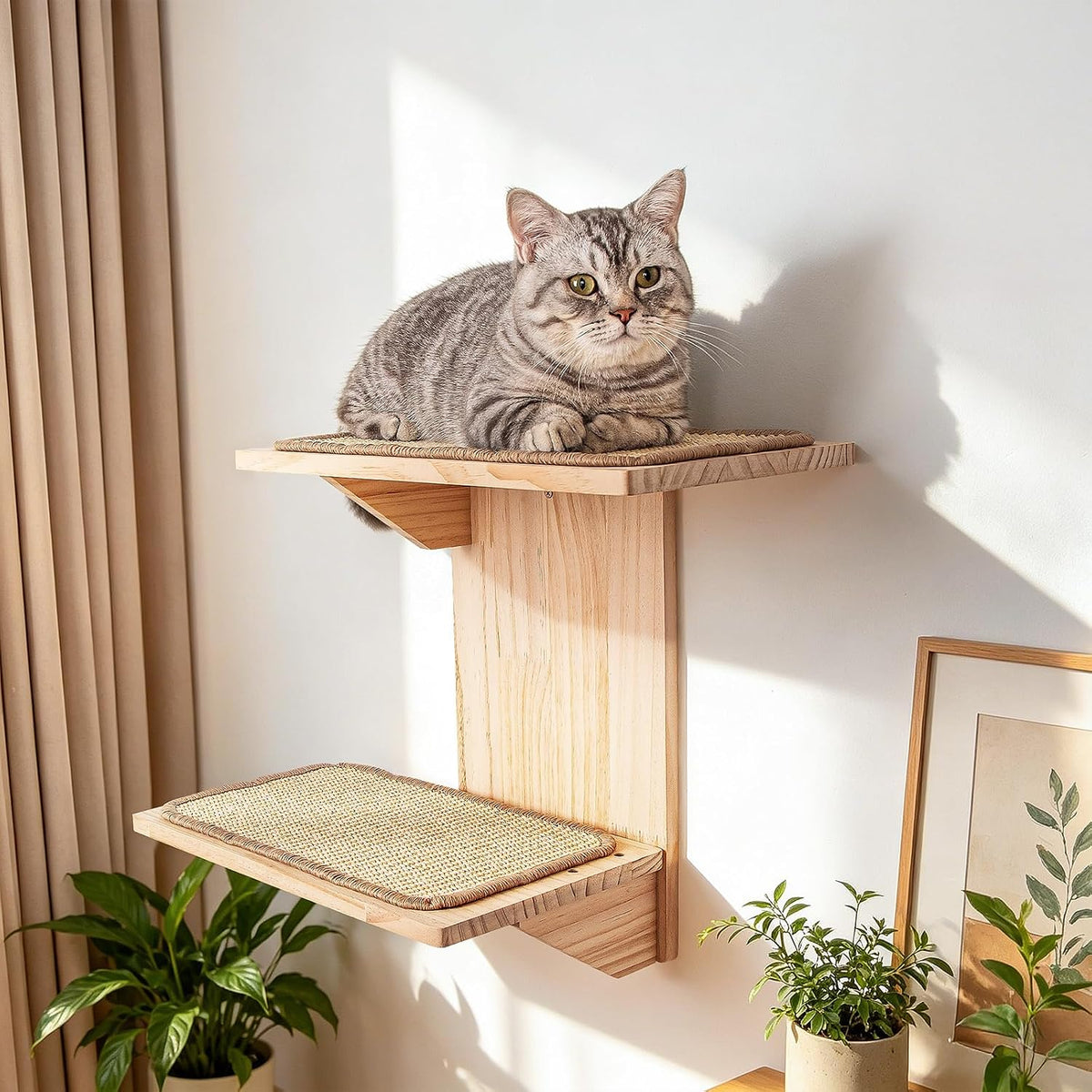 Cat Wall Shelves, Branch Style 2 Platform Cats Walls Furniture.