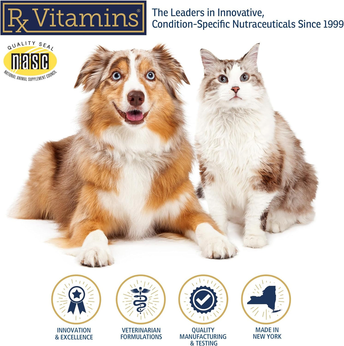 Rx Vitamins Rx Biotic - Probiotic Powder for Dogs and Cats - 1.25oz