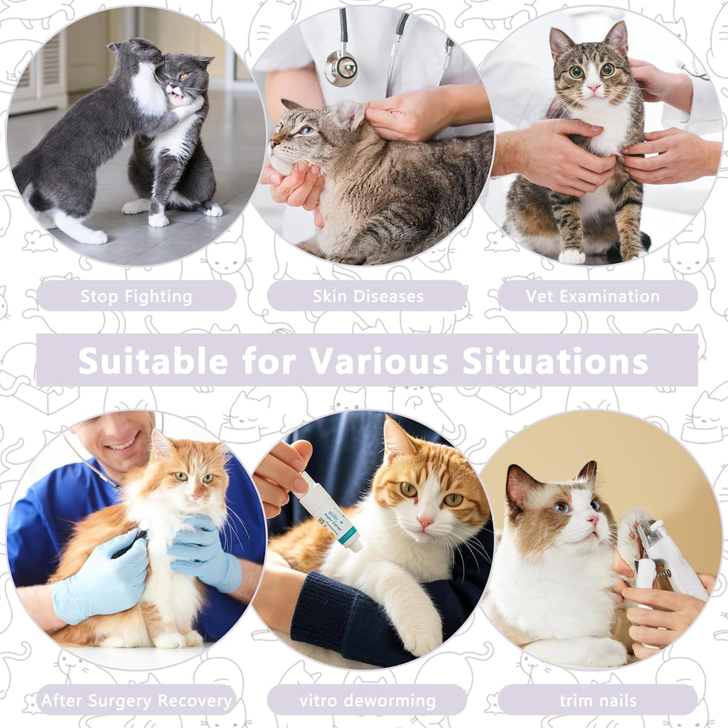 Soft Cat Cone Collar After Surgery, Cat Recovery Collar,Purple,Small